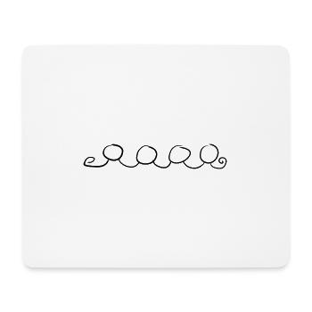 line stroke circles shape - Mouse Pad (horizontal) - white - Front