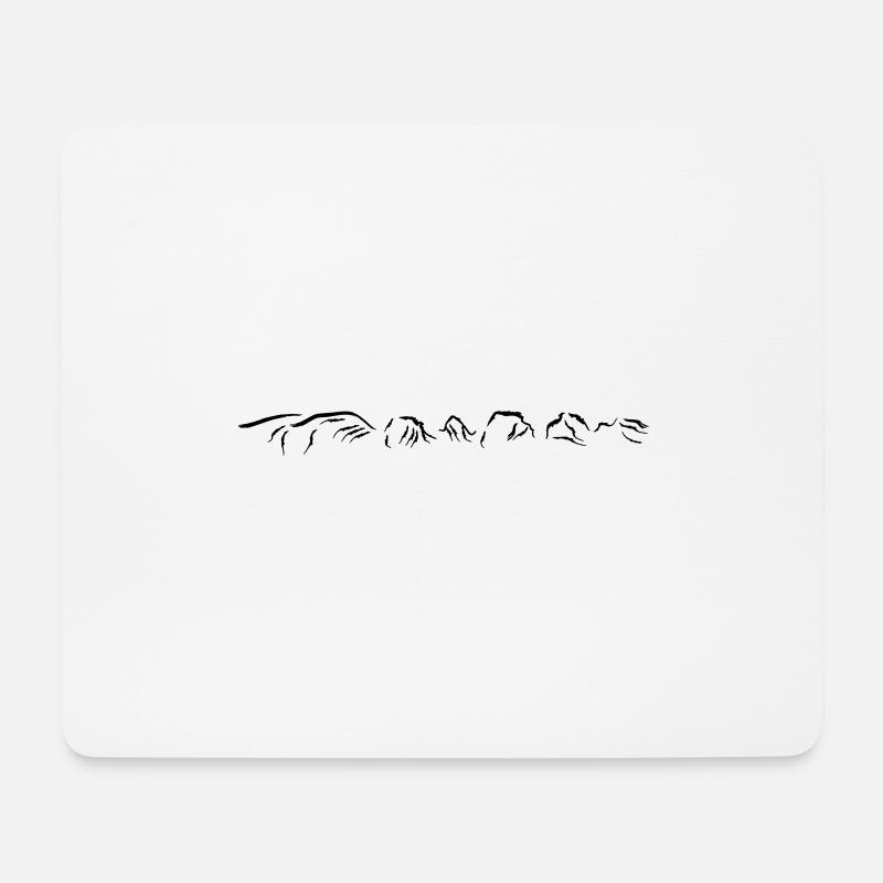 Churfirsten - Tapis de souris (format paysage) - blanc