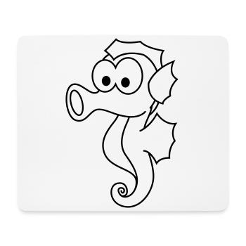 Seahorse Comic Animal - Mouse Pad (horizontal) - white - Front