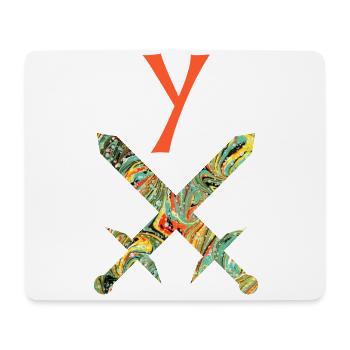 Crossed swords E 200 y - Mouse Pad (horizontal) - white - Front