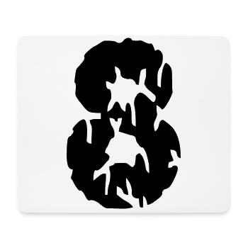 8 Number jersey - Mouse Pad (horizontal) - white - Front