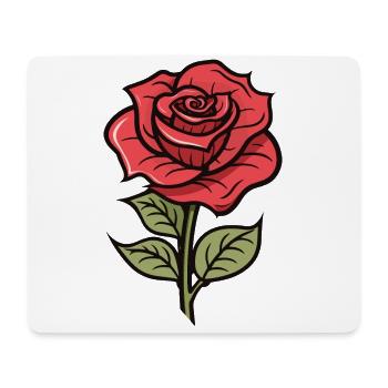 Rose Liebe Blume - Mousepad (Querformat) - Weiß - Vorne