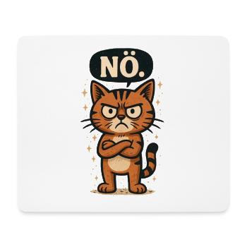 Funny cat with a cheeky saying Nope - Mouse Pad (horizontal) - white - Front