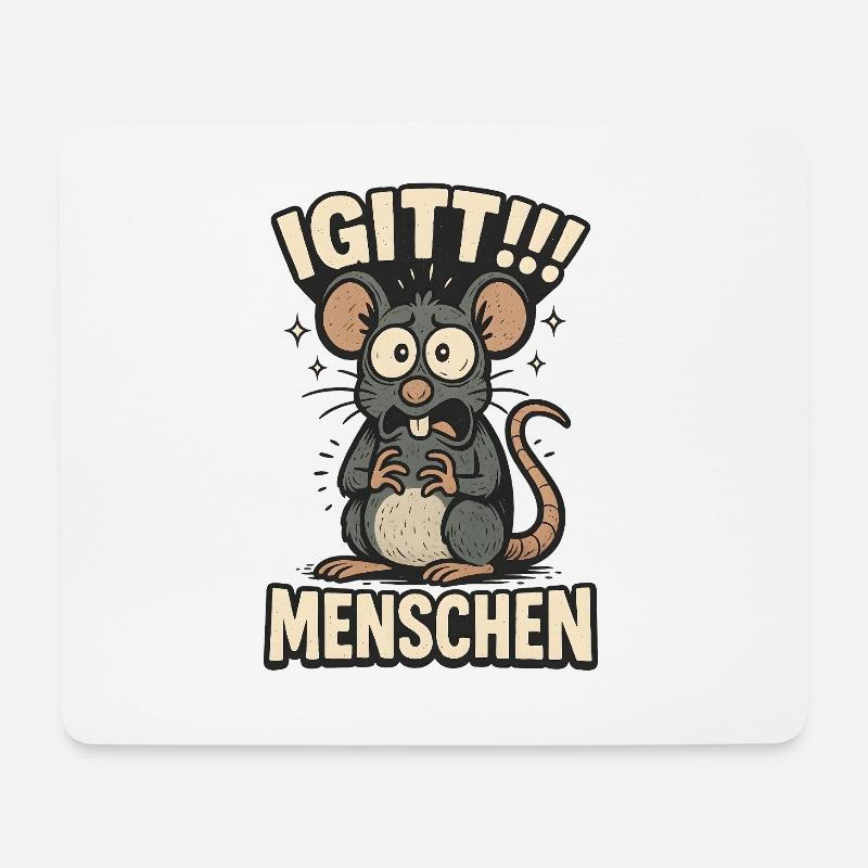 Igitt ich hasse Menschen lustiger Spruch - Mousepad (Querformat) - Weiß