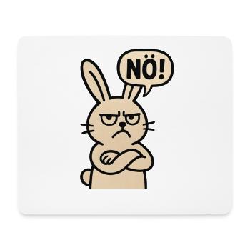 Statement Bunny Nope Humor Just No - Mouse Pad (horizontal) - white - Front