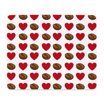 Herz-Kaffee| Geschenk für Kaffeeliebhaber. - Mousepad (Querformat) - Weiß - Vorne