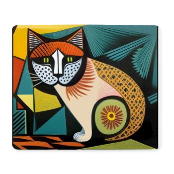 katzen 010red - Mousepad (Querformat) - Weiß - Vorne