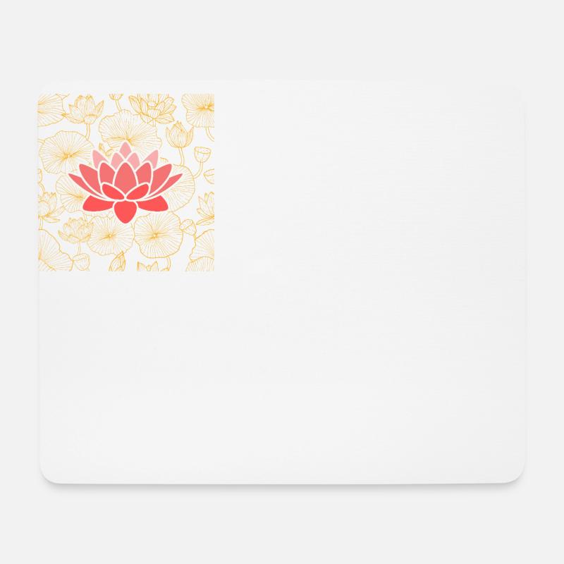 Lotus dans la légèreté - puissance silencieuse visible - Tapis de souris (format paysage) - blanc