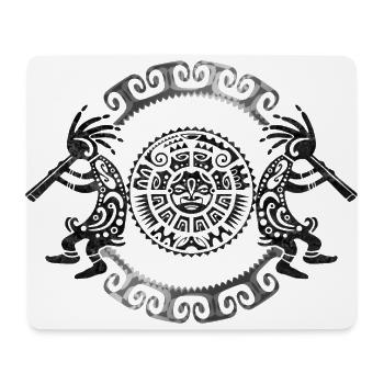 Kokopelli Duo - Mask - Circle 1 - Mousepad (Querformat) - Weiß - Vorne