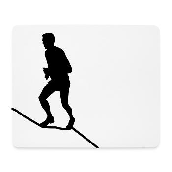 Course en montagne - Tapis de souris (format paysage) - blanc - Devant