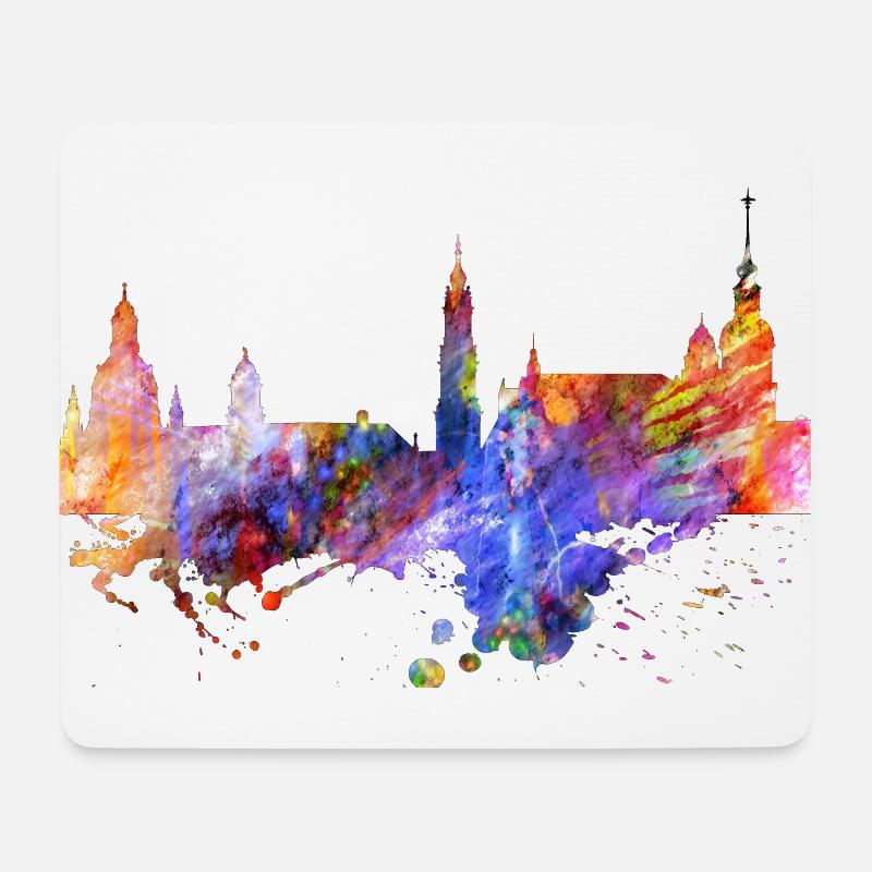 Dresden Skyline - Mousepad (Querformat) - Weiß