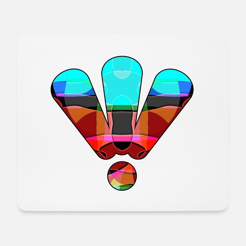 3 bunte Ausrufezeichen - Mousepad (Querformat) - Weiß