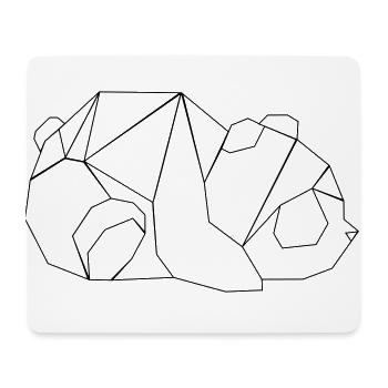 Geometry Panda - Mouse Pad (horizontal) - white - Front
