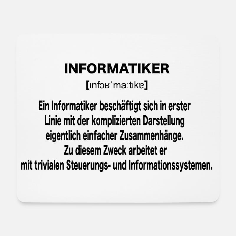 Informatiker Wörterbucheintrag - Mousepad (Querformat) - Weiß