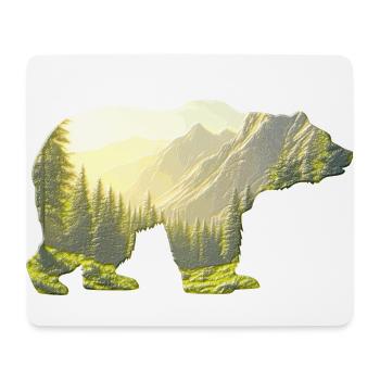 Bär 🐻 - Mousepad (Querformat) - Weiß - Vorne