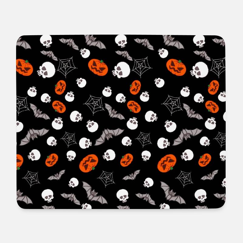 Halloween-Muster - Mousepad (Querformat) - Weiß