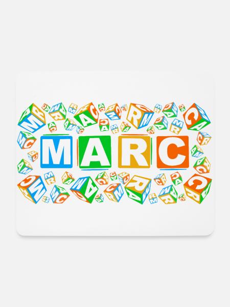 MARC colourful cubes - Mousepad (Querformat) - Weiß