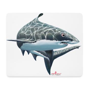 great white shark/ shark - Mouse Pad (horizontal) - white - Front