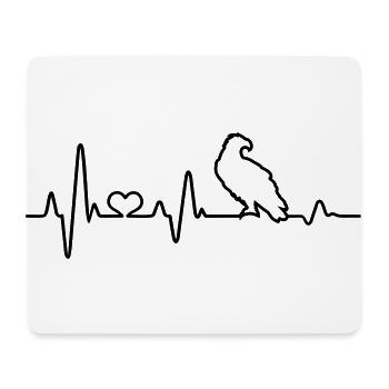 Herzschlag Adler Steinadler Weißkopfseadler EKG - Mousepad (Querformat) - Weiß - Vorne