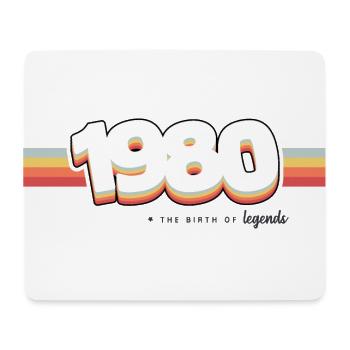 1980 the birth of legends - Tapis de souris (format paysage) - blanc - Devant