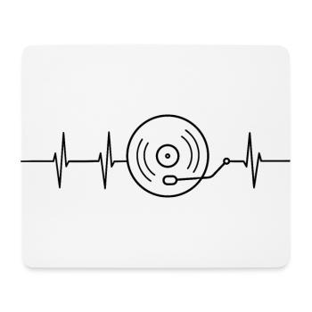 Turntable Heart Rate - Mouse Pad (horizontal) - white - Front