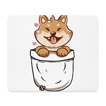 Poche Shiba Inu - Tapis de souris (format paysage) - blanc - Devant
