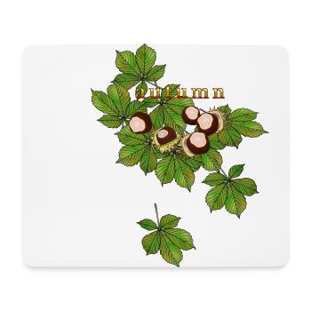 Automne, châtaignes - Tapis de souris (format paysage) - blanc - Devant