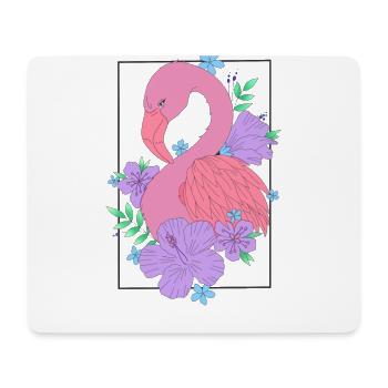 Flamingo Flower Flower - Tapis de souris (format paysage) - blanc - Devant
