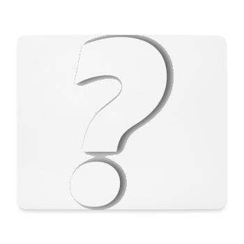 Point d’interrogation - Tapis de souris (format paysage) - blanc - Devant