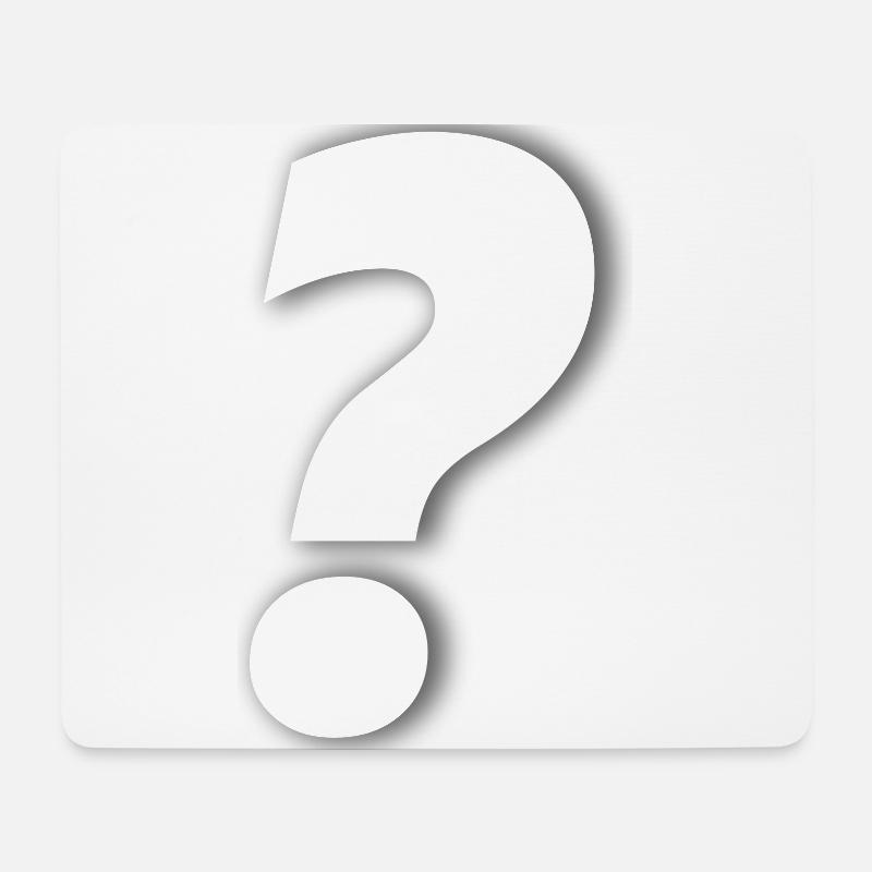 Question mark - Mouse Pad (horizontal) - white