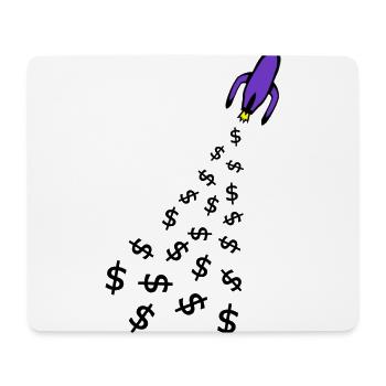Dollar Raketen - Mousepad (Querformat) - Weiß - Vorne