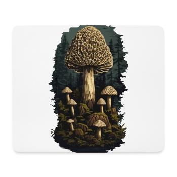 Magic morel mushroom wonder mushroom picker mushroom - Mouse Pad (horizontal) - white - Front