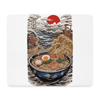 Ramen Ukiyo-E Japanische Nudelsuppe Kanji Design - Mousepad (Querformat) - Weiß - Vorne