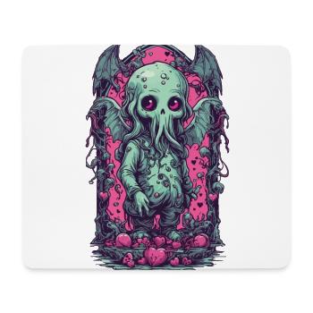 Kawaii Cthulhu Goth Monster Halloween Design - Mousepad (Querformat) - Weiß - Vorne