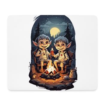 Halloween Camping Vampire Kinder Cartoon - Mousepad (Querformat) - Weiß - Vorne