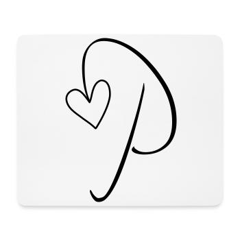 Letter P Letter-P Calligraphy - Mouse Pad (horizontal) - white - Front