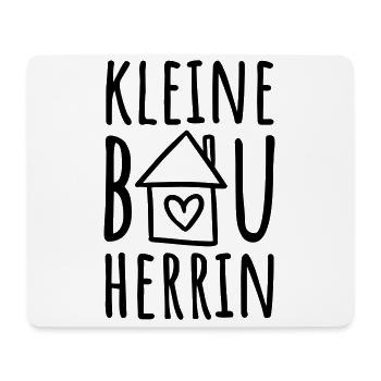 Kleine Bauherrin (Farbwechsel / Farbe änderbar) - Mousepad (Querformat) - Weiß - Vorne