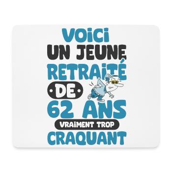 jeune retraité de 62 ans - Tapis de souris (format paysage) - blanc - Devant