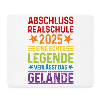 Realschule Abschluss 2025 Legende verlässt Gelände - Mousepad (Querformat) - Weiß - Vorne