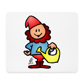 Gnome - Tapis de souris (format paysage) - blanc - Devant
