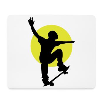 Skateboarder Sonne - Mousepad (Querformat) - Weiß - Vorne