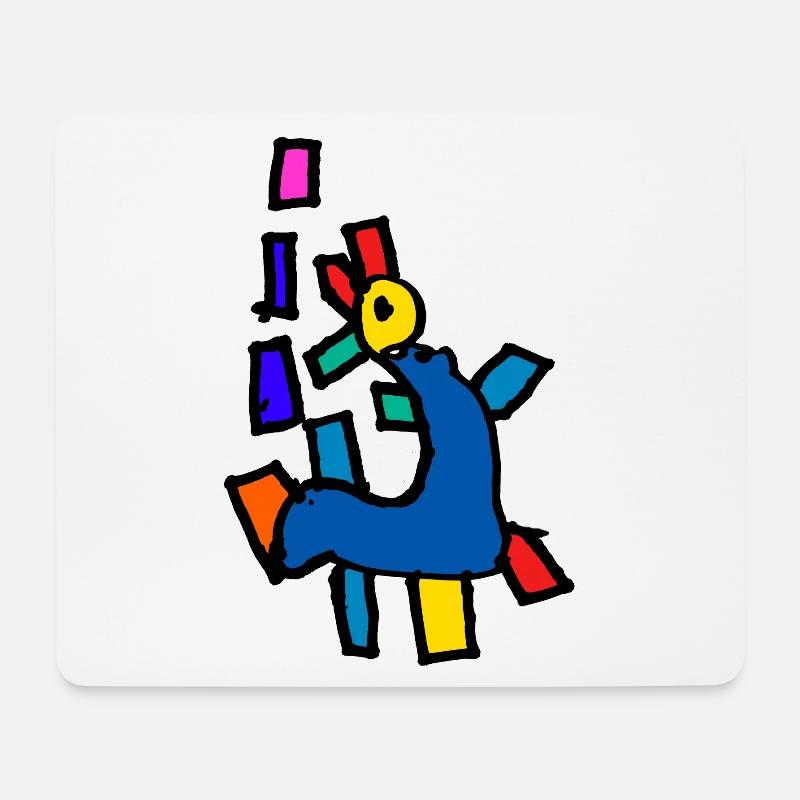 Dino - Mousepad (Querformat) - Weiß