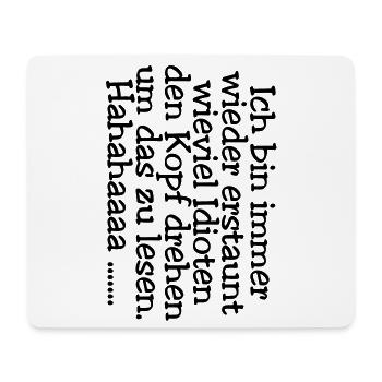 Kopf drehen - Idioten - Mousepad (Querformat) - Weiß - Vorne