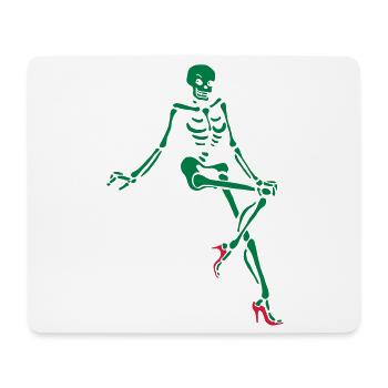Pin up Skelett mit High Heels 2 - Mousepad (Querformat) - Weiß - Vorne