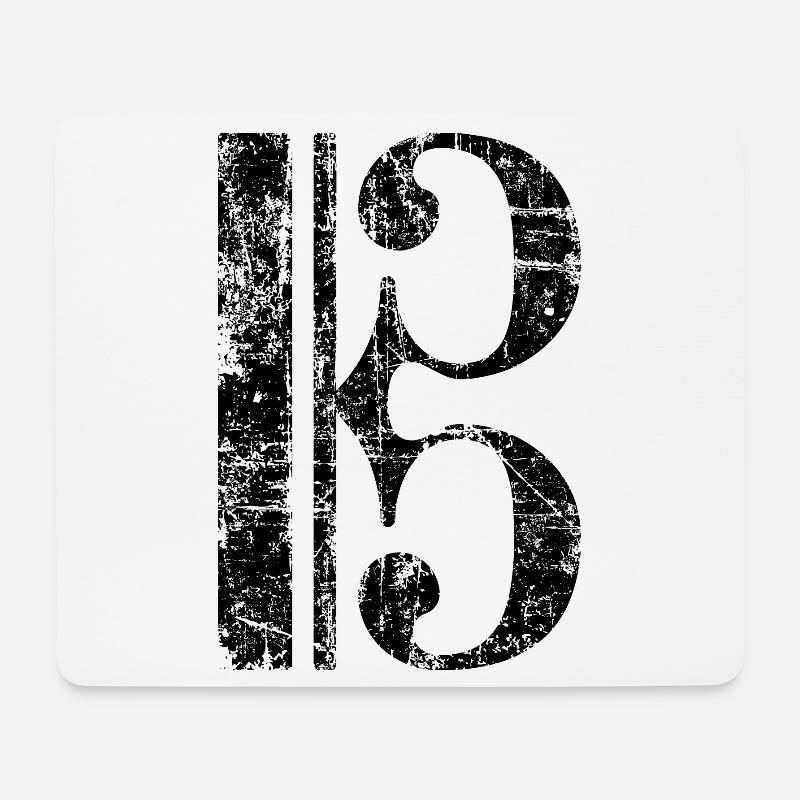 Violin key, tenor key, viola key - Mouse Pad (horizontal) - white