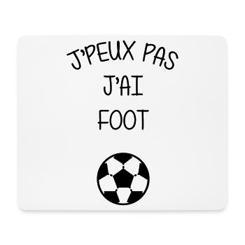 Football / Foot / Footballeur / Footballeuse - Tapis de souris (format paysage) - blanc - Devant