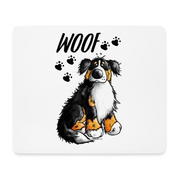 Woof Bouvier bernois - Tapis de souris (format paysage) - blanc - Devant