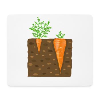 Karotte, Karotten, Möhre, innere Werte, Vergleich - Mousepad (Querformat) - Weiß - Vorne