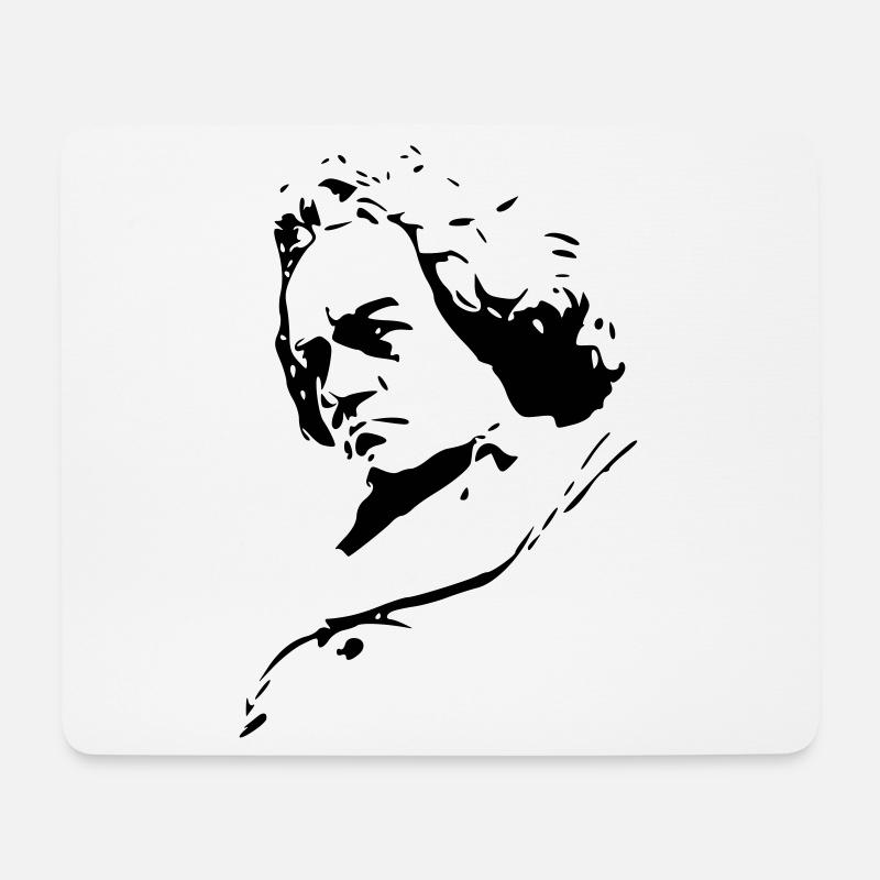 Beethoven - Mousepad (Querformat) - Weiß