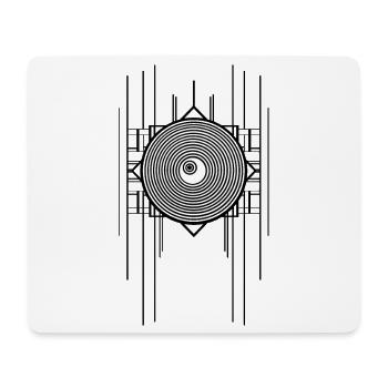 Conception abstraite de l’art Deco Ringl - Tapis de souris (format paysage) - blanc - Devant